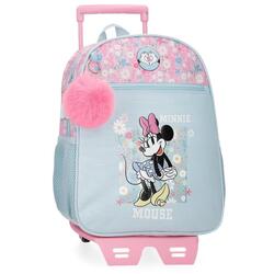 Sac à dos scolaire adaptable Disney Minnie Happy avec chariot 33cm