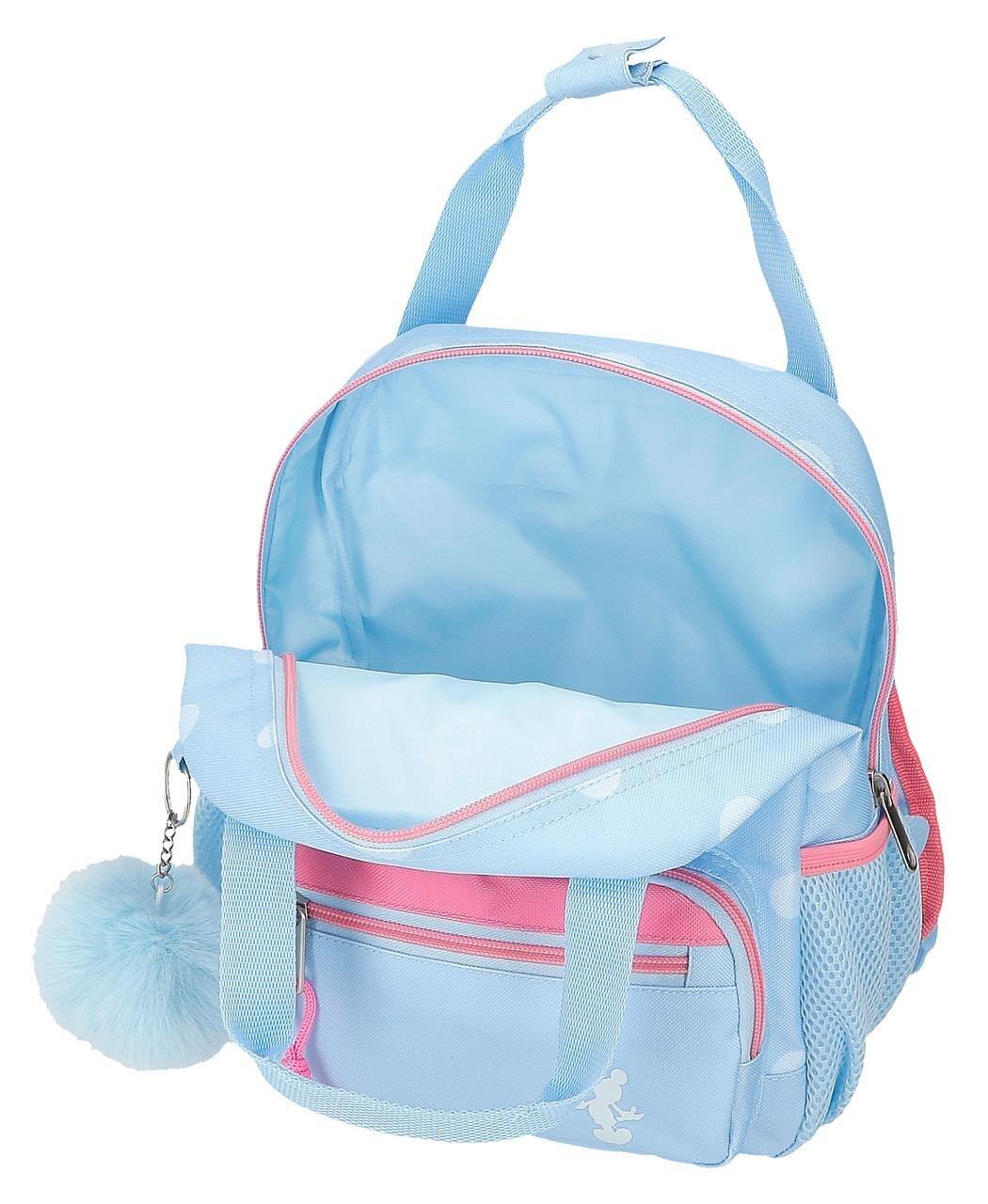 Mochila escolar adaptable niña Disney Mickey vibes 28cm azul claro 3/4