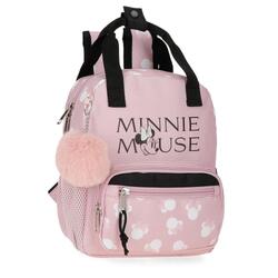 Sac à dos scolaire adaptable fille Disney Minnie Heads 28cm nude