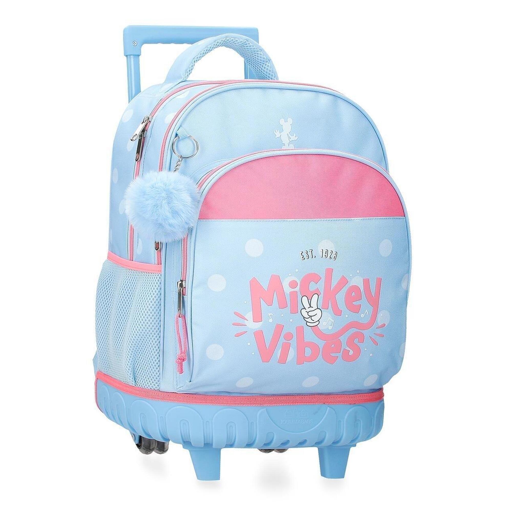 Disney - Sac À Dos À Roulettes Fille Disney Mickey Vibes 44cm Bleu Clair - Sac À Dos - Bleu - Kid Unique - Decathlon
