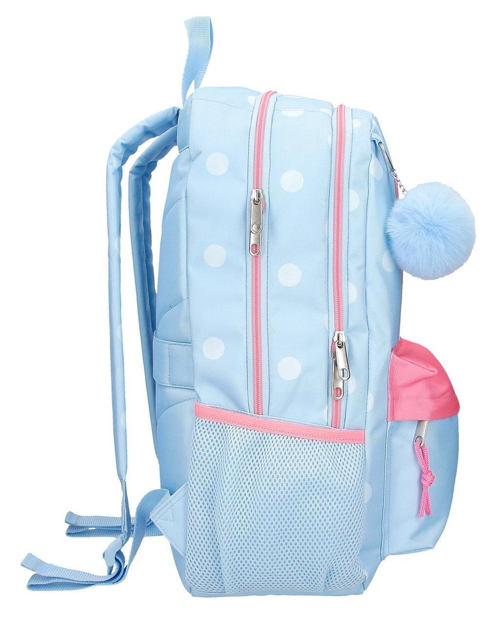 Mochila escolar niña Disney Mickey vibes dos compartimentos 44cm azul claro 4/4