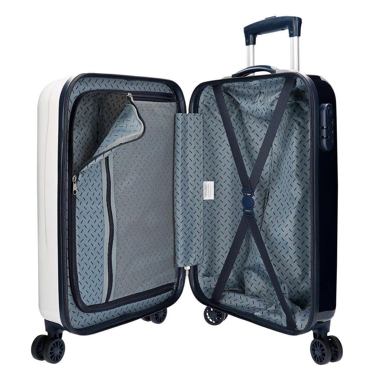 Maleta de cabina Disney Mickey & minnie magic Abs con capacidad de 34L blanco 4/5