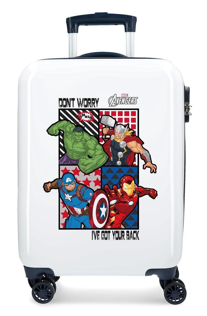 Maleta de cabine ABS rigide garçon Marvel All Avengers 32L blanc 1/4