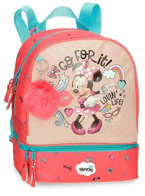 Zaino scolastico ragazza Disney Minnie Lovin Life 28cm corallo