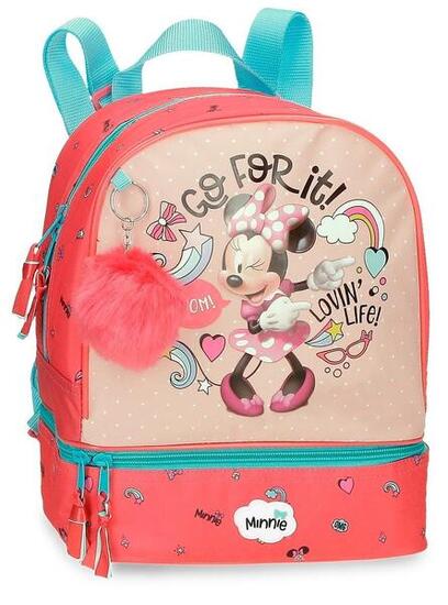 Zaino scolastico ragazza Disney Minnie Lovin Life 28cm corallo