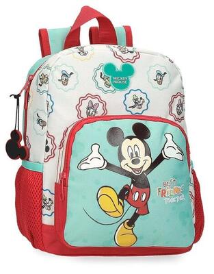 Zaino scolastico ragazzo Disney Mickey Best Friends Together 28cm verde chiaro