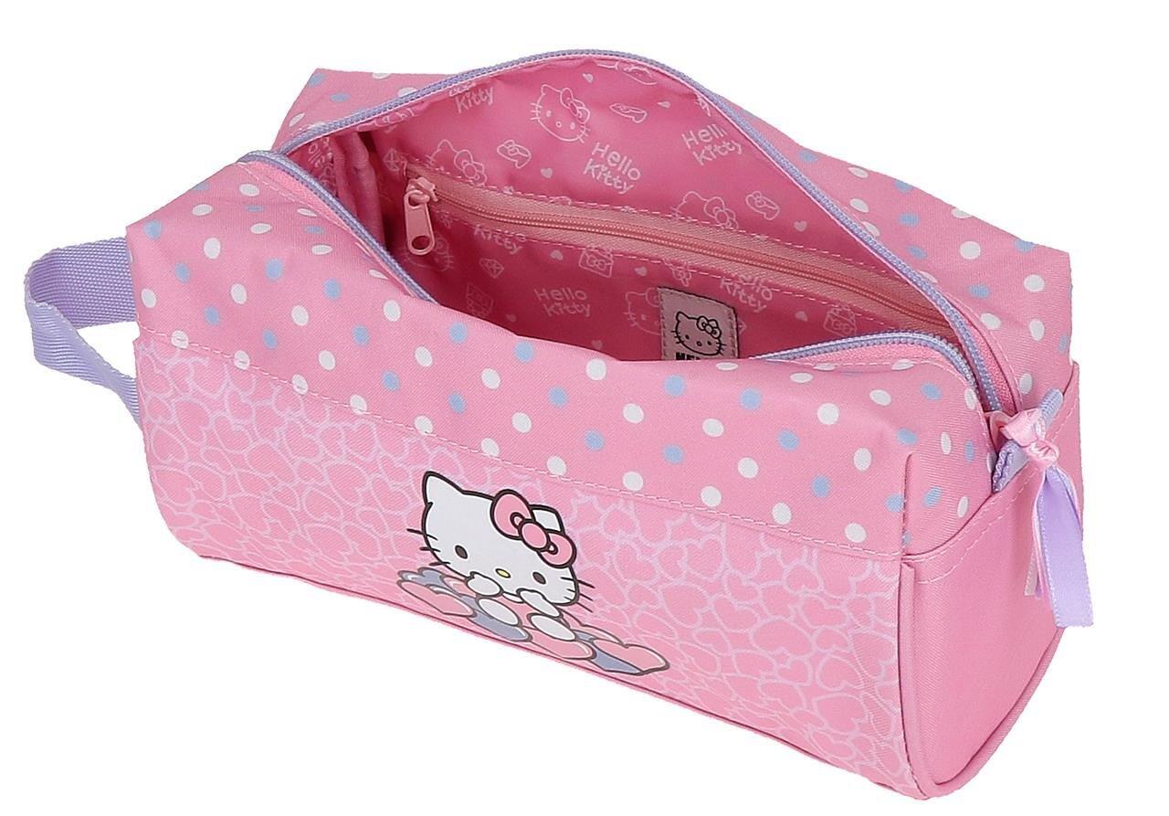 Necessaire menina Hello Kitty Hearts & Dots 12cm rosa 3/4