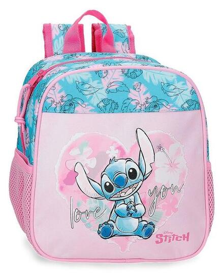 Zaino scolastico ragazza Disney Heart Stitch 25cm rosa chiaro