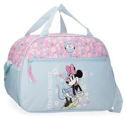 Sac de voyage fille Disney Minnie Happy 40cm bleu clair