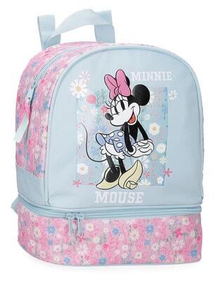 Zaino porta-merenda ragazza Disney Minnie Happy 28cm azzurro