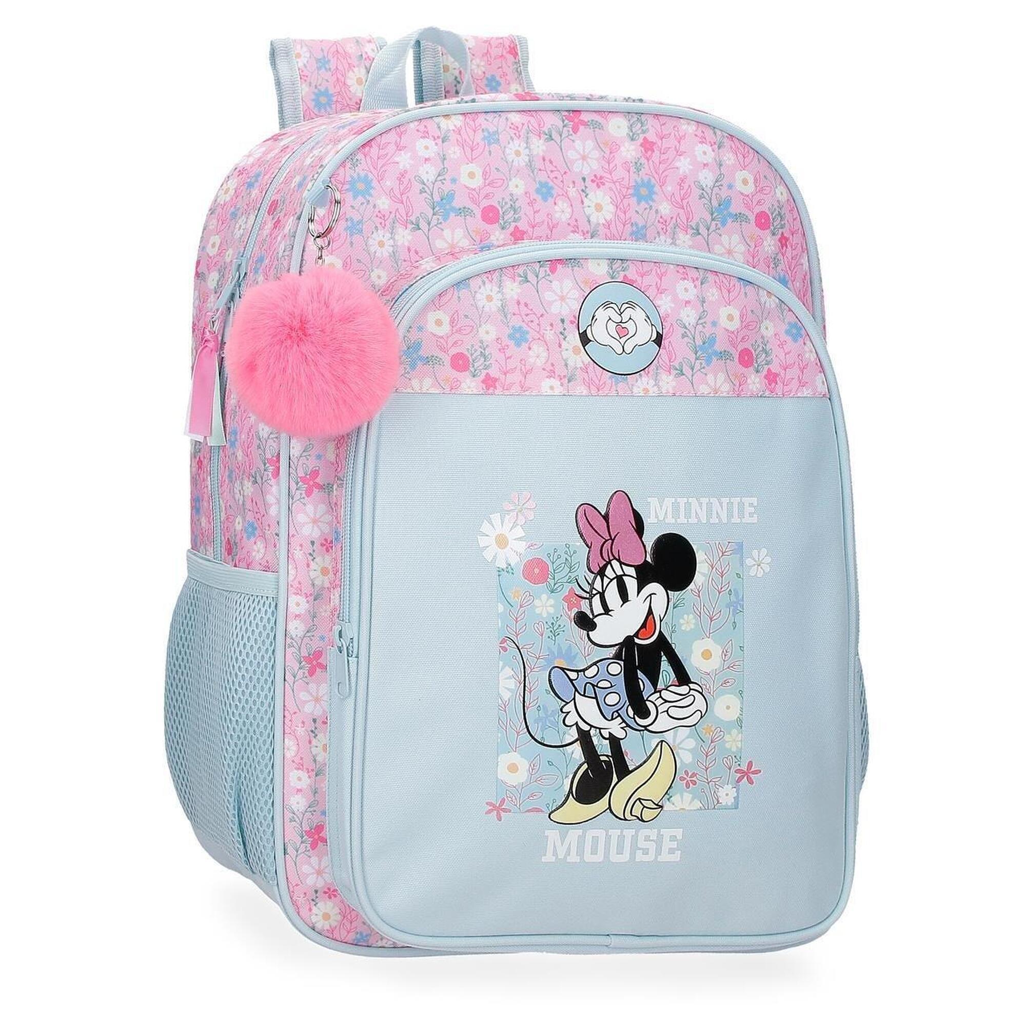 Disney - Sac À Dos Scolaire Adaptable Fille Disney Minnie Happy 40cm Bleu Clair - Sac À Dos - Bleu - Kid Unique - Decathlon