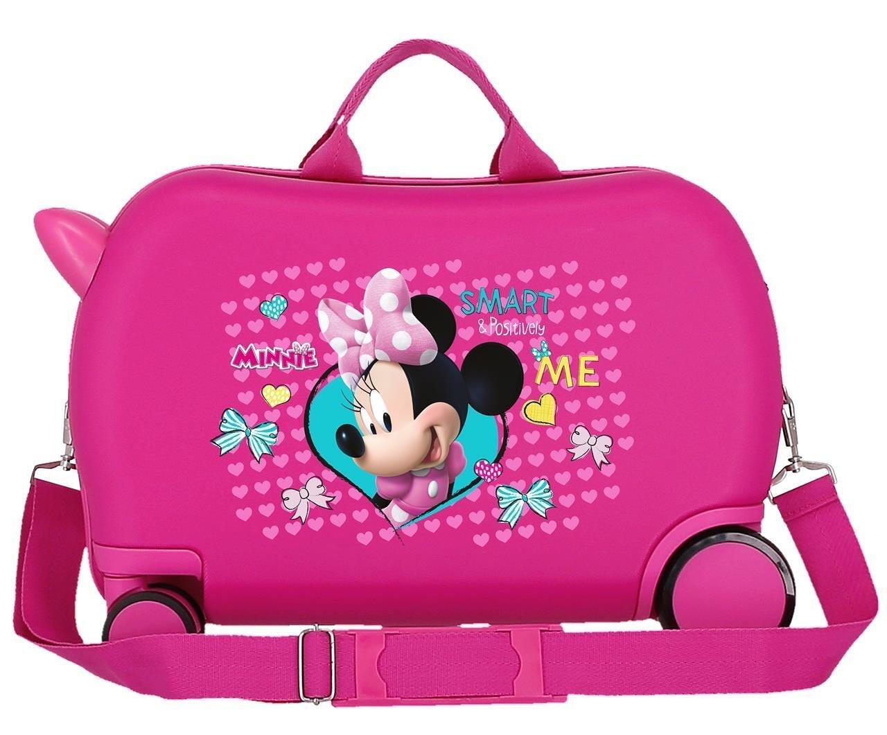 Maleta infantil 2 ruedas multidireccionales Disney Enjoy minnie 24,6L fucsia 2/4