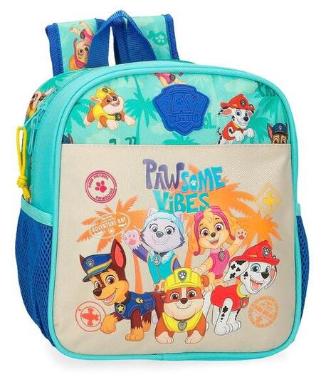 Zaino scolastico ragazzo Nickelodeon Paw Patrol Pawsome Vibes 25cm turchese
