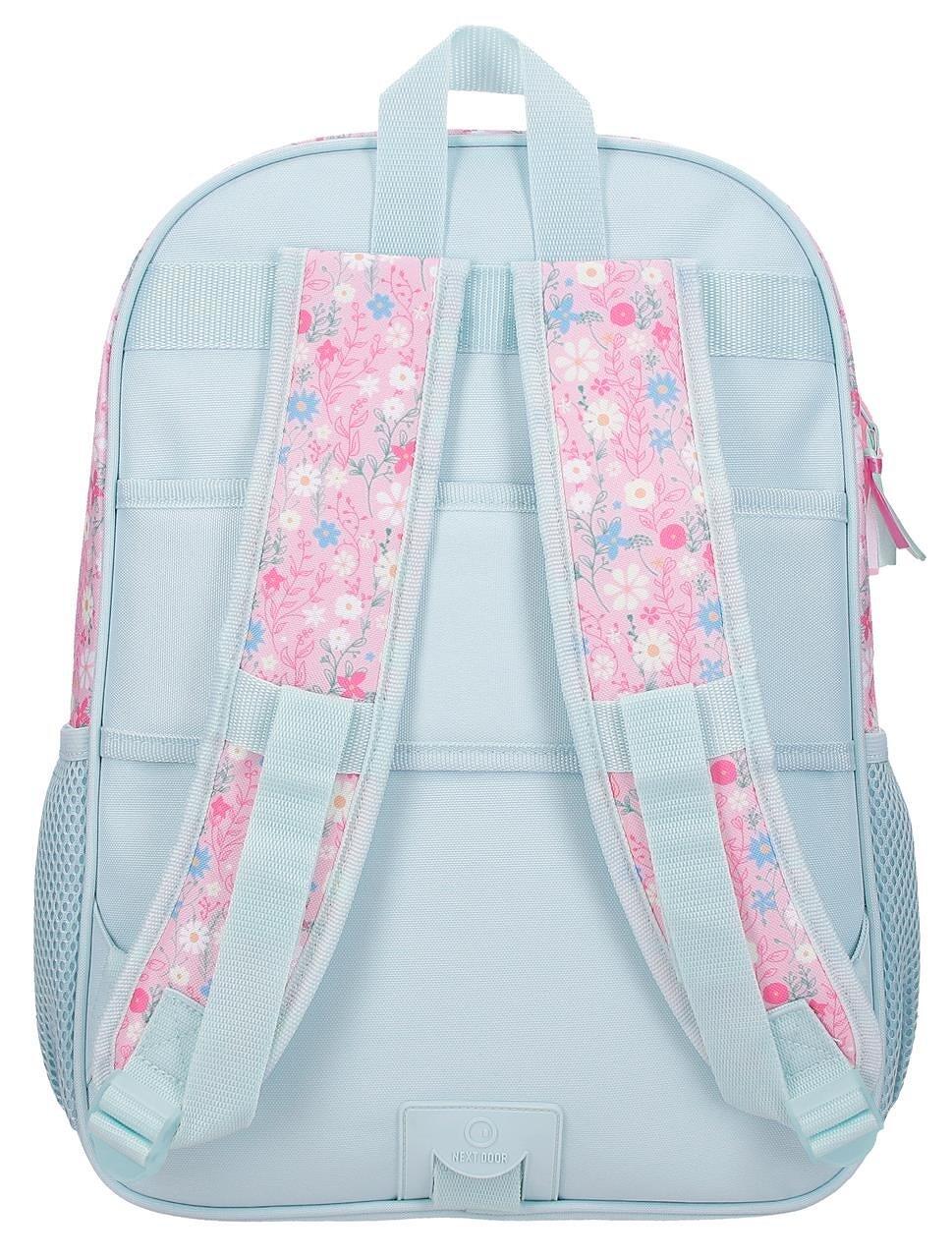 Sac à dos scolaire adaptable fille Disney Minnie Happy 40cm bleu clair 2/4