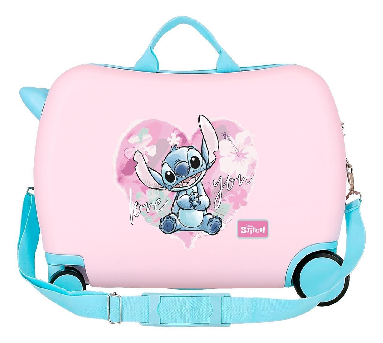 Maleta infantil 2 roues multidirectionnelles fille Disney Heart Stitch 38L rose 2/4