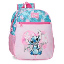 Sac à dos scolaire fille Disney Heart Stitch 33cm rose clair