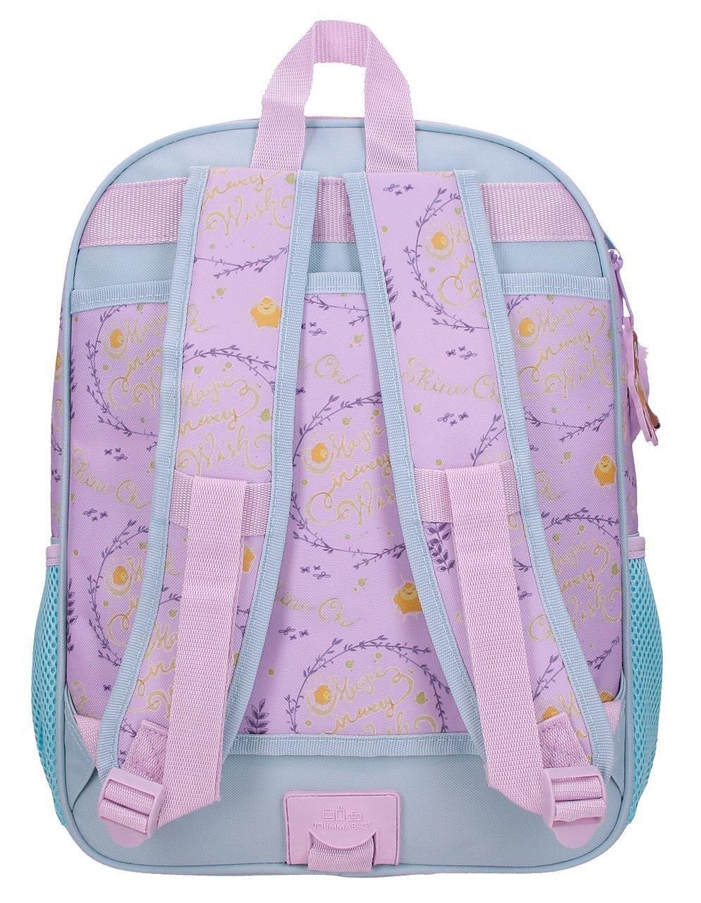 Mochila escolar adaptable niña Disney Wish watch us shine 38cm malva 2/4