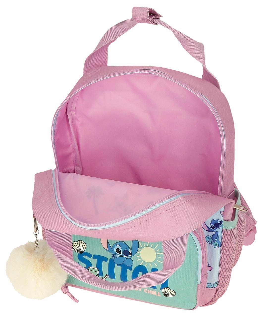 Sac à dos scolaire adaptable fille Disney Just Chill 28cm turquoise 3/4