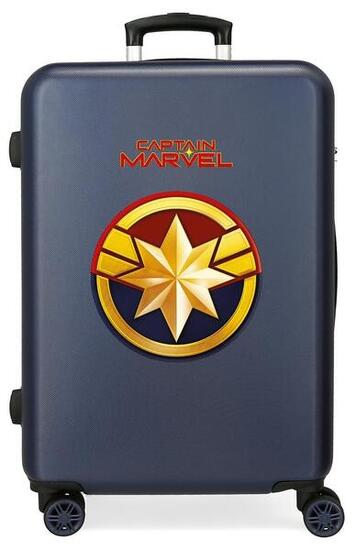Valigia media rigida ABS ragazzo Marvel All Avengers 70L blu navy
