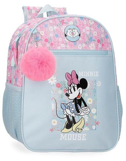 Zaino scolastico ragazza Disney Minnie Happy 33cm azzurro