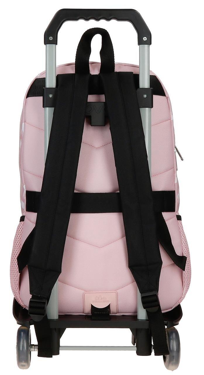 Sac à dos scolaire adaptable fille Disney Minnie Heads avec chariot 44cm nude 2/4