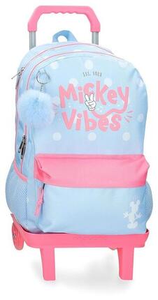 Sac à dos scolaire adaptable Disney Mickey Vibes avec chariot 44cm