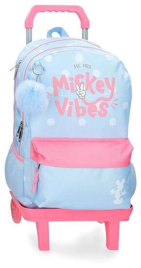 Sac à dos scolaire adaptable Disney Mickey Vibes avec chariot 44cm