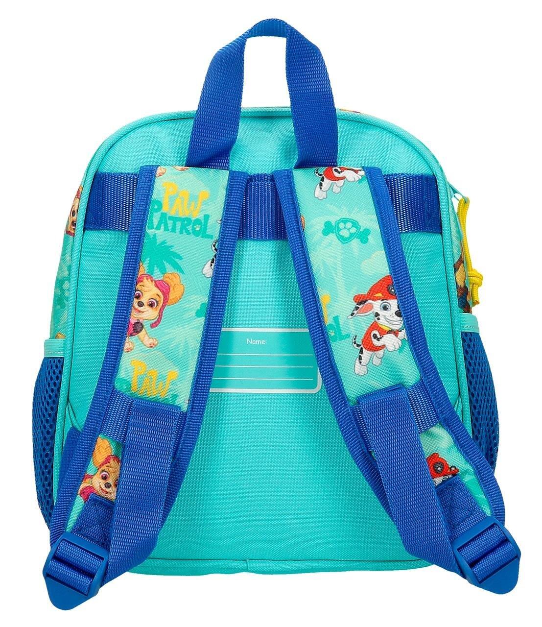 Mochila escolar adaptable Nickelodeon Paw patrol pawsome vibes 25cm turquesa 2/4