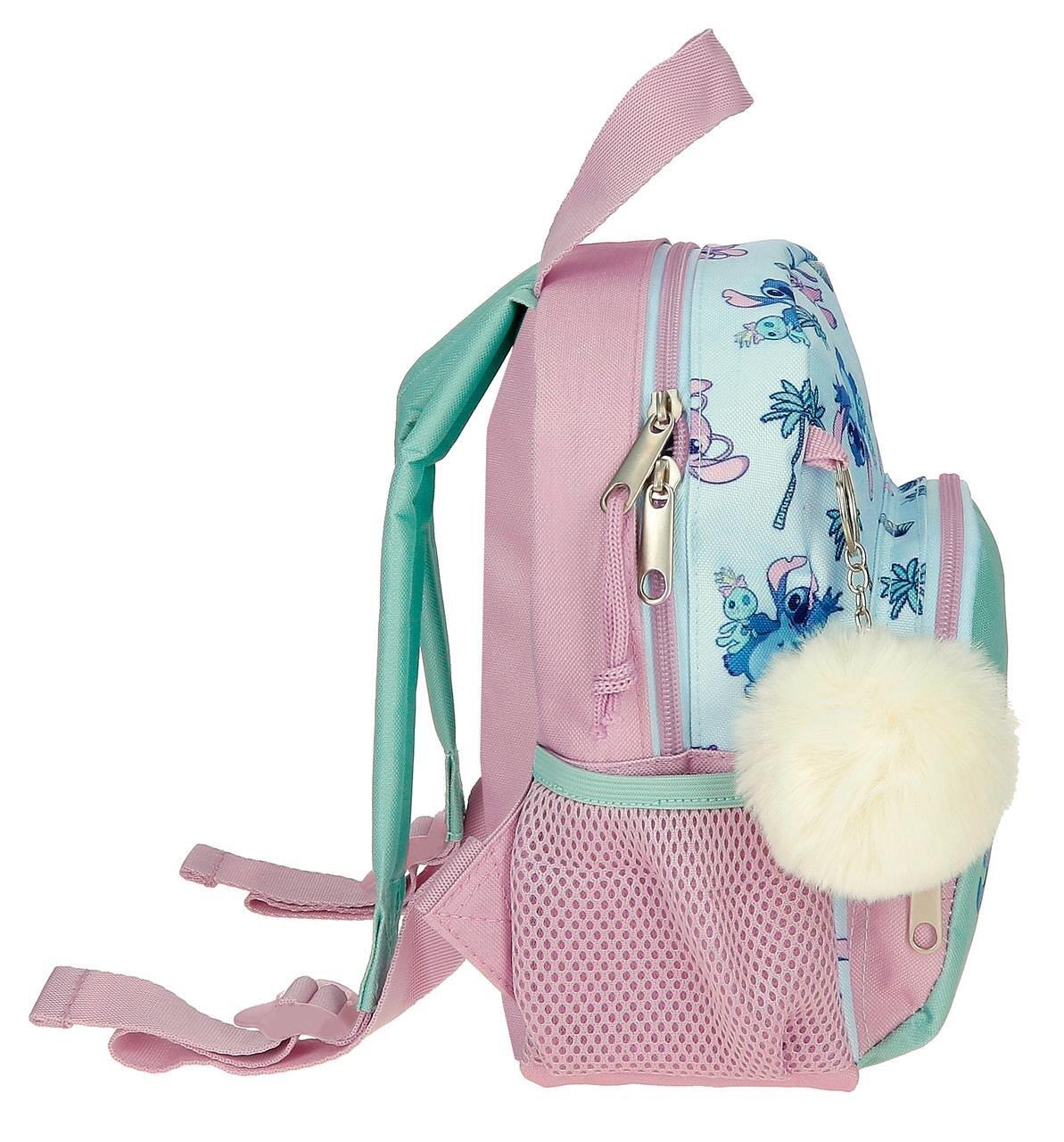Mochila escolar niña Disney Just chill 24cm turquesa 4/4