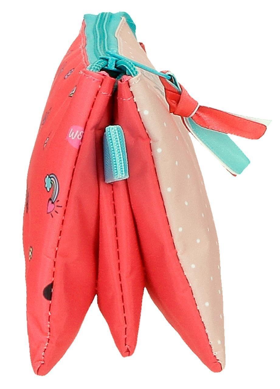 Estuche tres compartimentos niña Disney Minnie lovin life 12cm coral 3/3