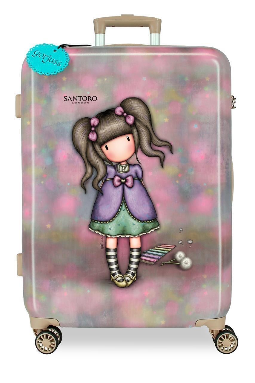 Maleta mediana ABS rígidas chica Gorjuss A whispered key 70L lila