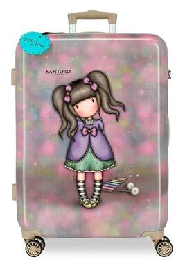 Valigia media rigida ABS ragazza Gorjuss A Whispered Key 70L lilla