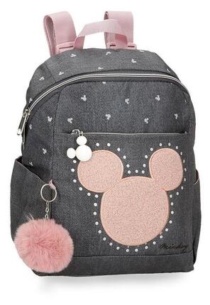 Sac à dos scolaire fille Disney Mickey Studs 35cm noir