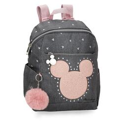 Sac à dos scolaire fille Disney Mickey Studs 35cm noir