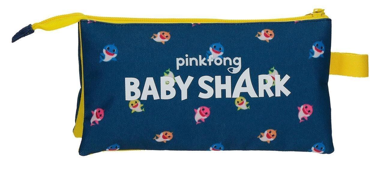 Astuccio tre scomparti ragazzo Nickelodeon Baby Shark My Good Friend 12cm blu 2/4