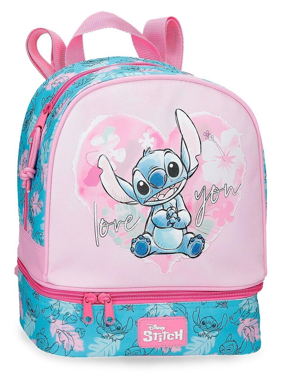 Sac à dos pour goûter fille Disney Heart Stitch 28cm rose clair 1/4