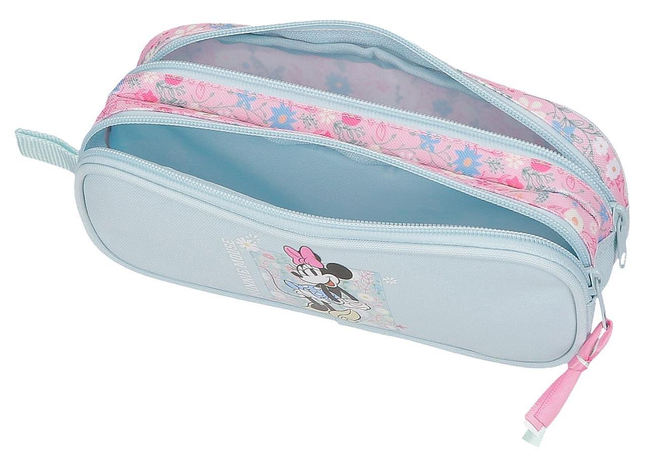 Estuche dos compartimentos niña Disney Minnie happy 9cm azul claro 3/4