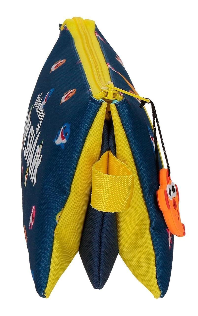 Astuccio tre scomparti ragazzo Nickelodeon Baby Shark My Good Friend 12cm blu 4/4