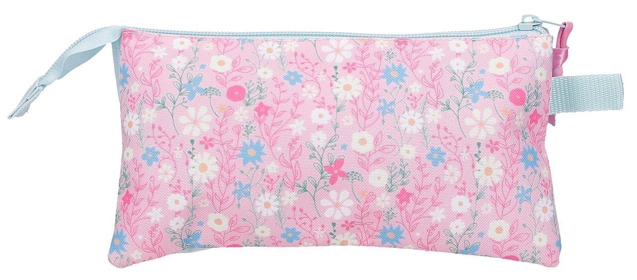 Estuche tres compartimentos niña Disney Minnie happy 12cm azul claro 2/4