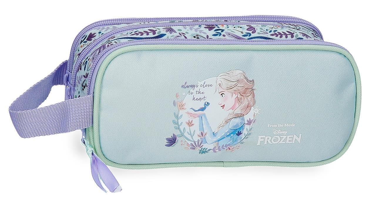 DISNEY Estuche tres compartimentos niña Disney Close to the heart frozen 10cm lila