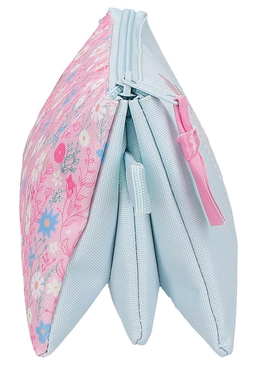 Estuche tres compartimentos niña Disney Minnie happy 12cm azul claro 4/4
