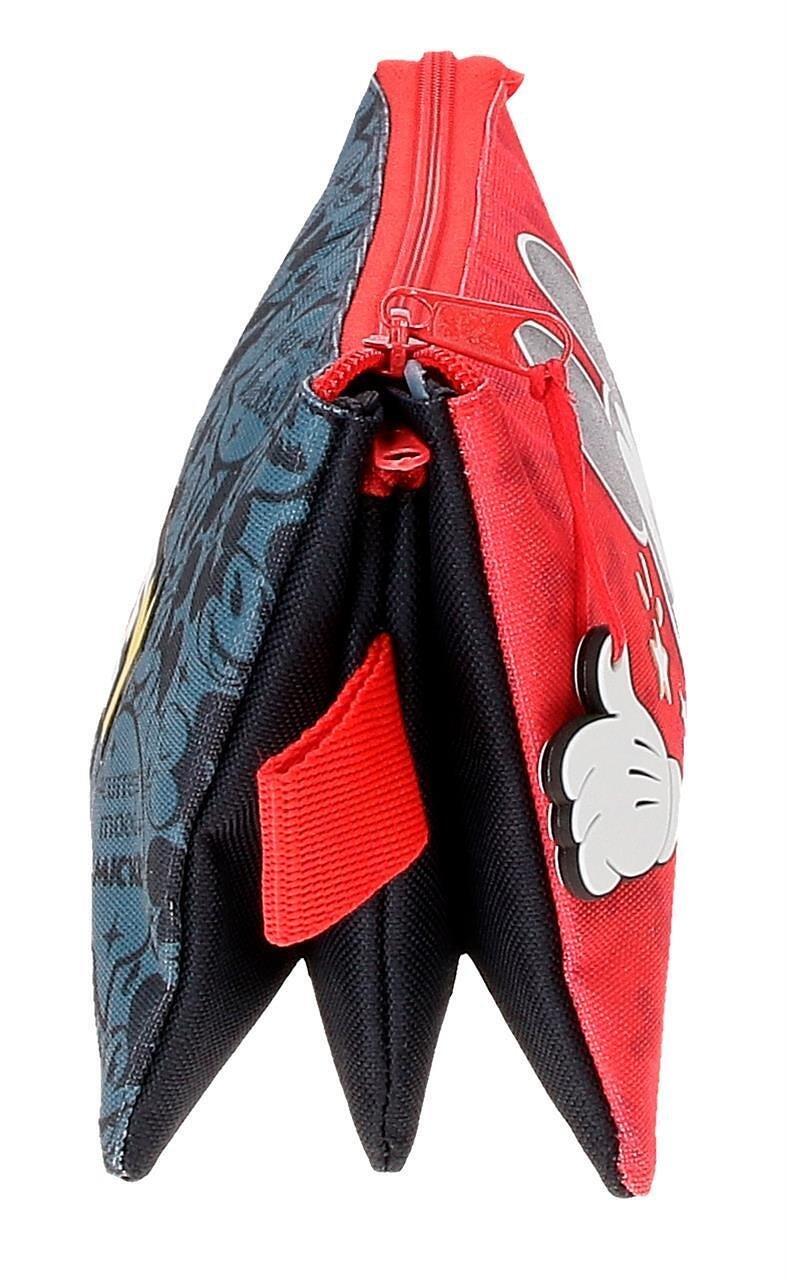 Estuche tres compartimentos niño Disney Mickey get moving 12cm rojo 4/4