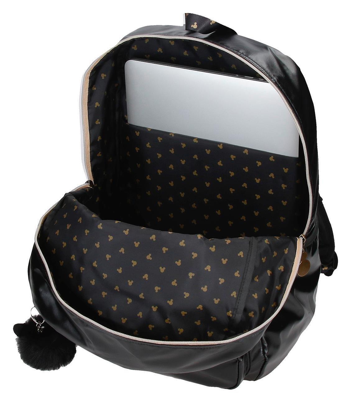 Sac à dos scolaire fille Disney Mickey Outline 42cm noir 4/4