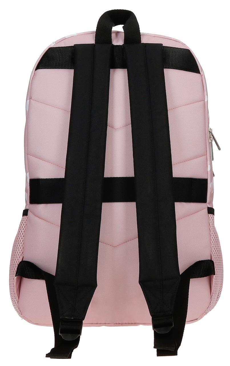 Mochila escolar menina Disney Minnie Heads dois compartimentos 44cm nude 2/4