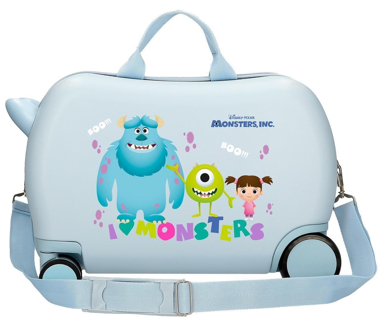 Mala Infantil Disney Family pixar Abs com capacidade de 28L azul claro 2/5