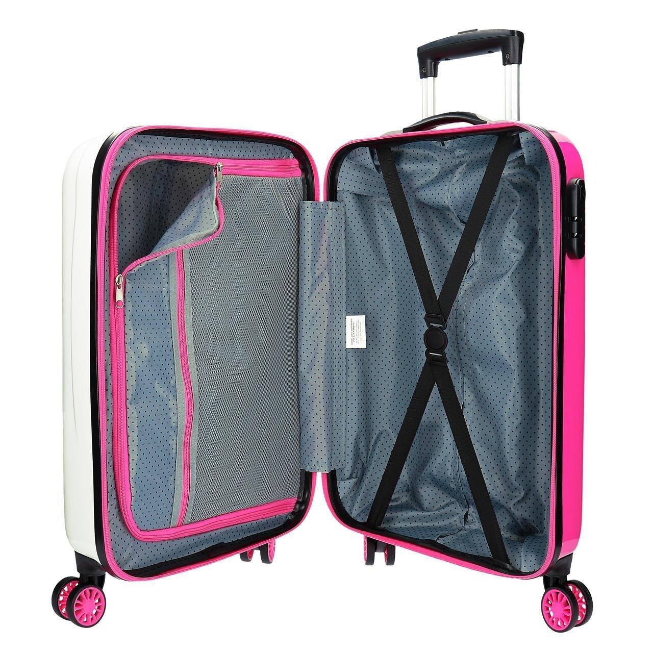 Maleta de cabina Disney Pretty minnie Abs con capacidad de 34L blanco 4/5