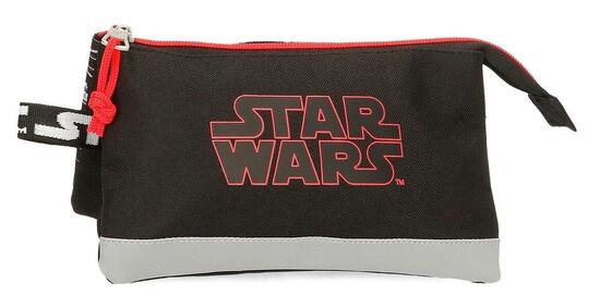Estuche tres compartimentos chico Star wars Space mission 12cm negro