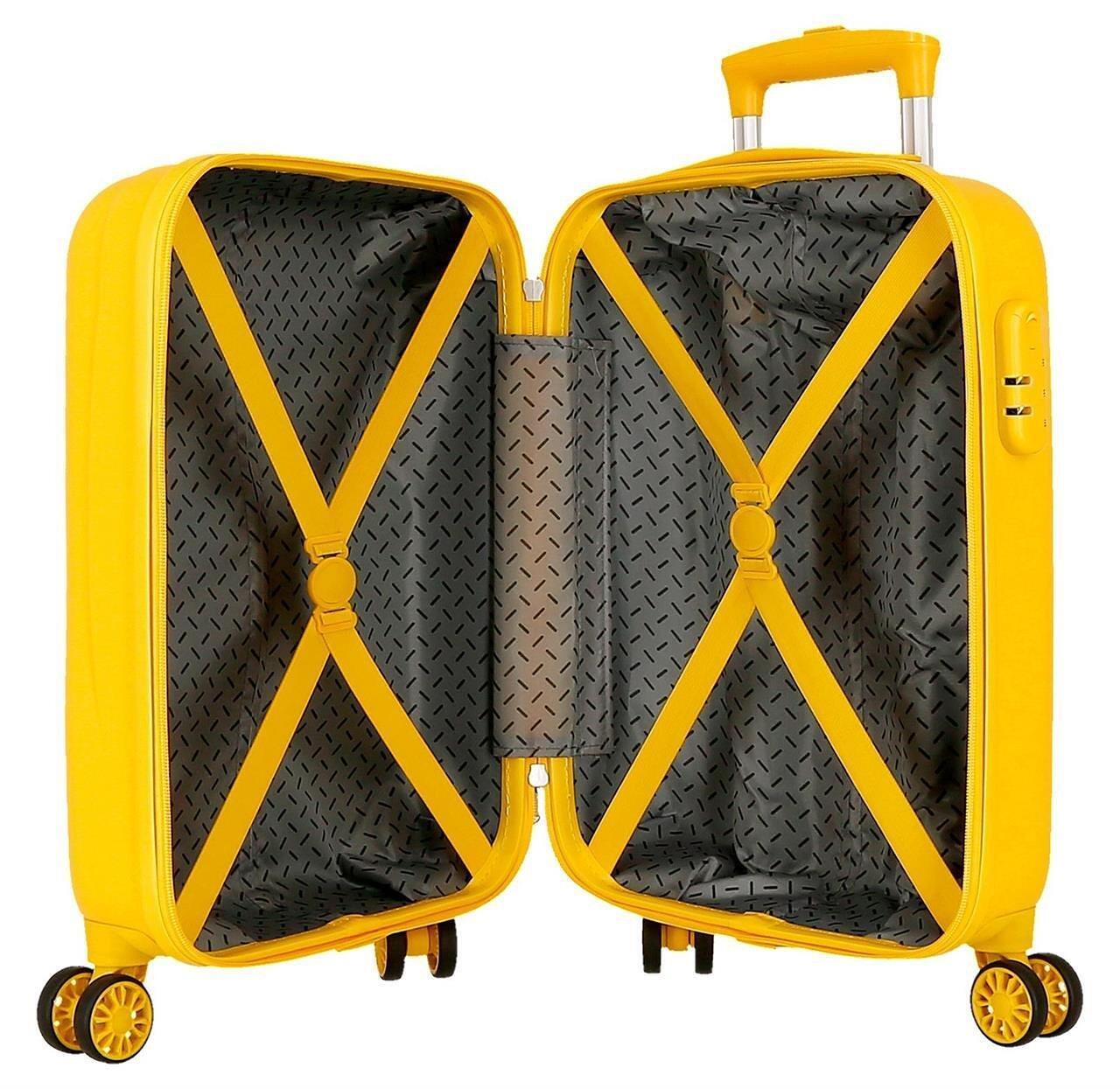 Maleta de cabina Disney Clasicos 2 ABS con capacidad de 28,4L Ocre 3/4