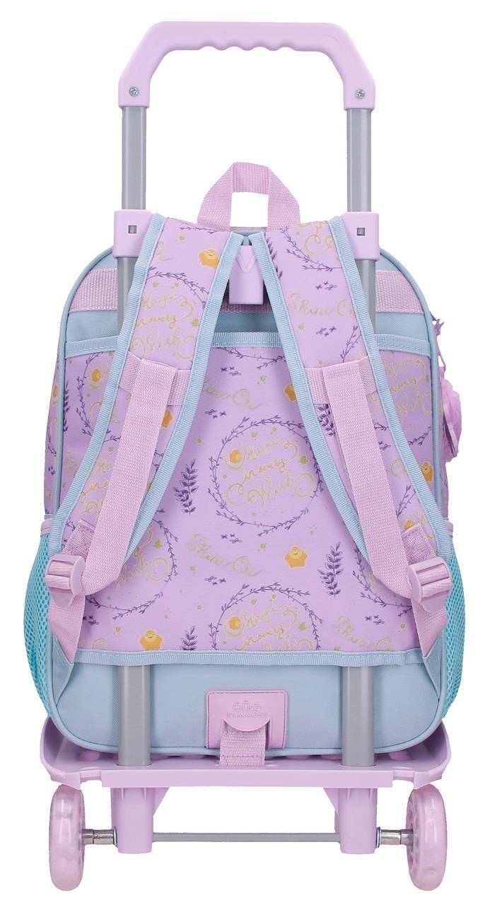 Sac à dos scolaire adaptable Disney Wish Watch Us Shine avec chariot 38cm mauve 2/4