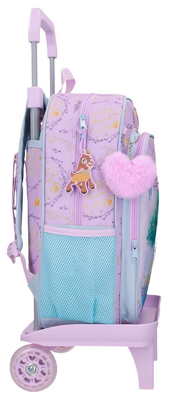 Sac à dos scolaire adaptable Disney Wish Watch Us Shine avec chariot 38cm mauve 4/4